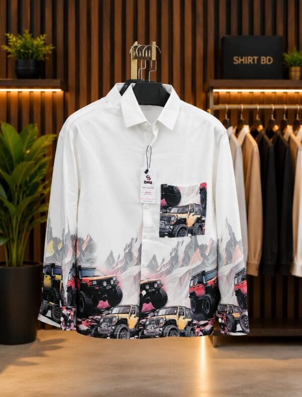 car printed shirt product -img