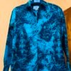 Men’s Electric Blue Gothic Castle Print Long Sleeve Shirt product2nd-photo
