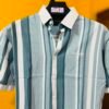 Premium Blue & White Vertical Stripe Casual Shirt for Men