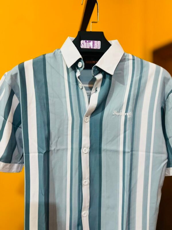 Premium Blue & White Vertical Stripe Casual Shirt for Men