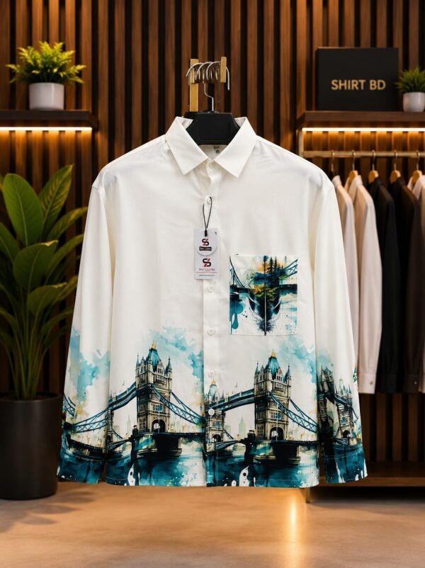 Premium London Tower Bridge Printed Shirt for Men