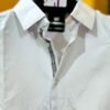 Premium White Textured Casual Shirt for Men